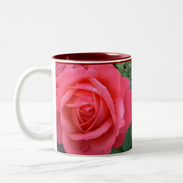 Rosa ros-Mugg-kaffet Kopp-vackra Ro-dekretet Två-Tonad Mugg (Vänster)