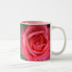 Rosa ros-Mugg-kaffet Kopp-vackra Ro-dekretet Två-Tonad Mugg