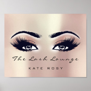 Rosa ros Namn Makeup Artist Beauty Studio Lashe Poster