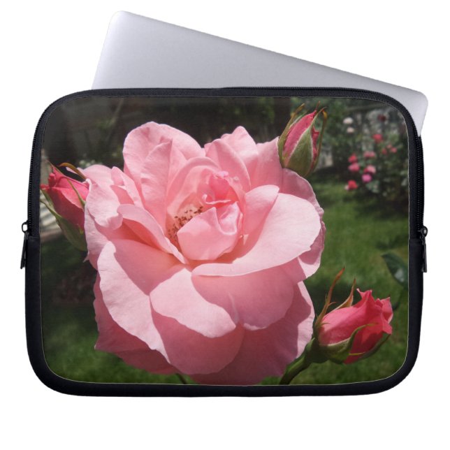 Rosa ros Neoprene Laptop sleeve 10 tum (Framsidan)