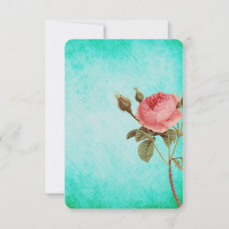 Rosa ros Notecard Tack Kort