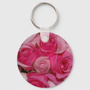 Rosa ros - Nyckelkedja Nyckelring