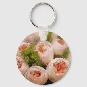 Rosa ros nyckelring