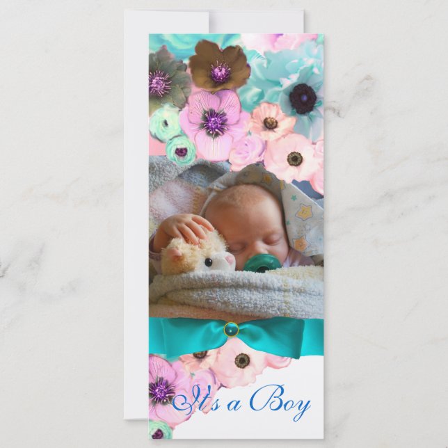 ROSA ROS OCH BLUE BOW FOTOMMALL MONOGRAM INBJUDNINGAR (Framsida)