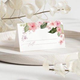 Rosa ros och Grönt Bröllop Placeringskort