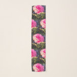 rosa ros och Grönt Löv Sjal<br><div class="desc">Pauline är Ro. Ro mönster framställs av ett ro som växer i min mor Paulines trädgård. Det blomstrar under större delen av året och ger alltid glädje. I detta tryck påverkas löven rosa ros och grönt av solljus. Jag designade den här chiffonslöjan som gåva till Morsa. Du kan byta namn...</div>