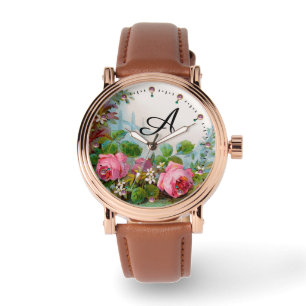 ROSA ROS OCH JASMINES,BLOMMIGT MONOGRAM ARMBANDSUR
