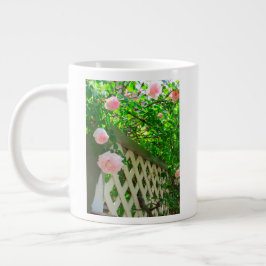 Rosa ros och Lattice - Martha's Vineyard Jumbo Mugg