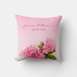 Rosa ros och Petaler Kudde