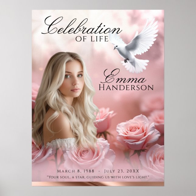 Rosa ros och Ro-Guldets välkomsttecken Poster (Framsidan)