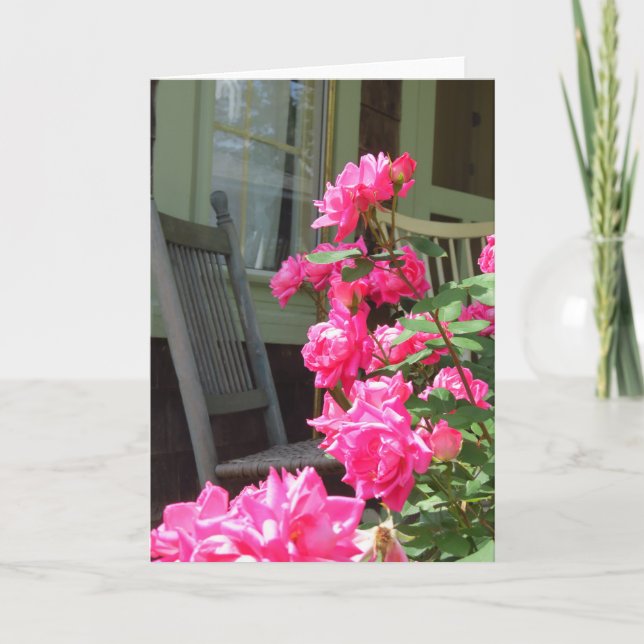 Rosa ros och Rocker - Martha's Vineyard Card Kort (Framsida)
