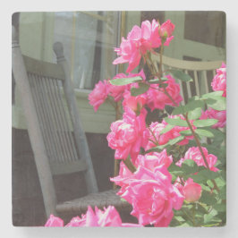 Rosa ros och Rocker - Martha's Vineyard Stenunderlägg