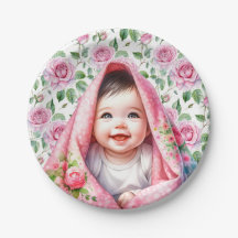 Rosa ros och Smiling Flicka Babouwer