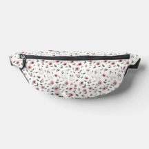 Rosa ros och Spöken mönster Fanny Pack