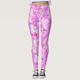 Rosa ros och universitet leggings