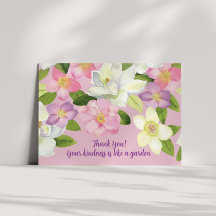 Rosa ros och vit vattenfärg Magnolia