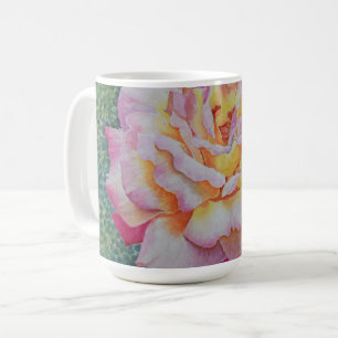 Rosa ros om våren kaffemugg
