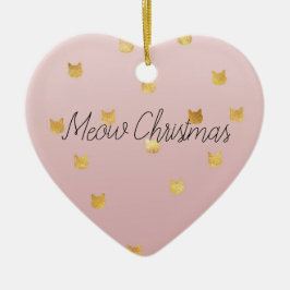  Rosa ros Ombre Guld Cats Julgransprydnad Keramik