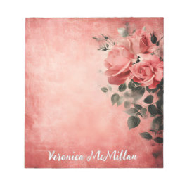 Rosa ros på Rosa Anteckningsblock