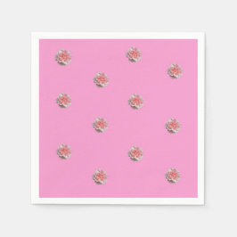 Rosa ros på Rosa Pappersservett