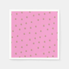 Rosa ros på Rosa Pappersservett