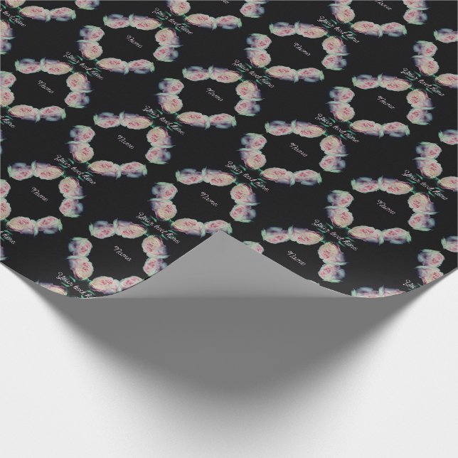 Rosa ros Pair Abstrakt Personlig Presentpapper (Hörn)