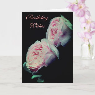 Rosa ros Pair Birthday Kort
