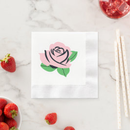 Rosa ros pappersservett