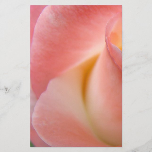 Rosa ros pappersvaror Personalisera Blommiga prese Brevpapper (Framsida)