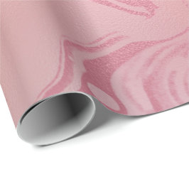 Rosa ros Pastel Cora Molten Marble Glass Abstrakt Presentpapper