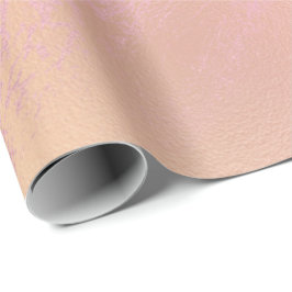 Rosa ros Peach  Molten Marble Glass Abstrakt Presentpapper