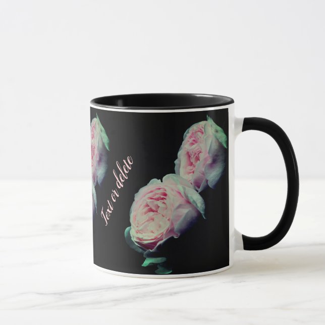 Rosa ros Personlig Mugg (Höger)