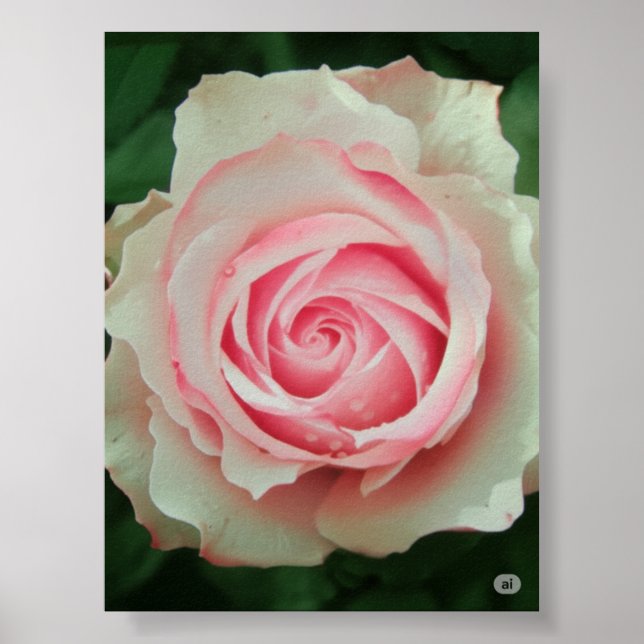 Rosa ros Petal Spiral Poster (Framsidan)
