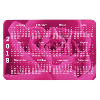 Rosa ros Petals 2018-kalender Magnet