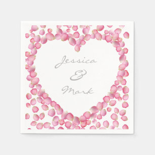 Rosa ros petals anpassningsbar papper napkin pappersservett