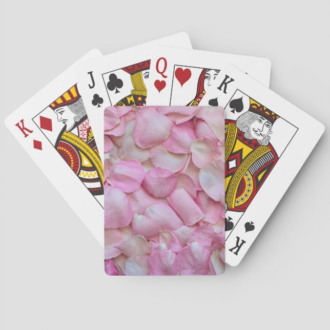 Rosa ros Petals Casinokort (Baksidan)