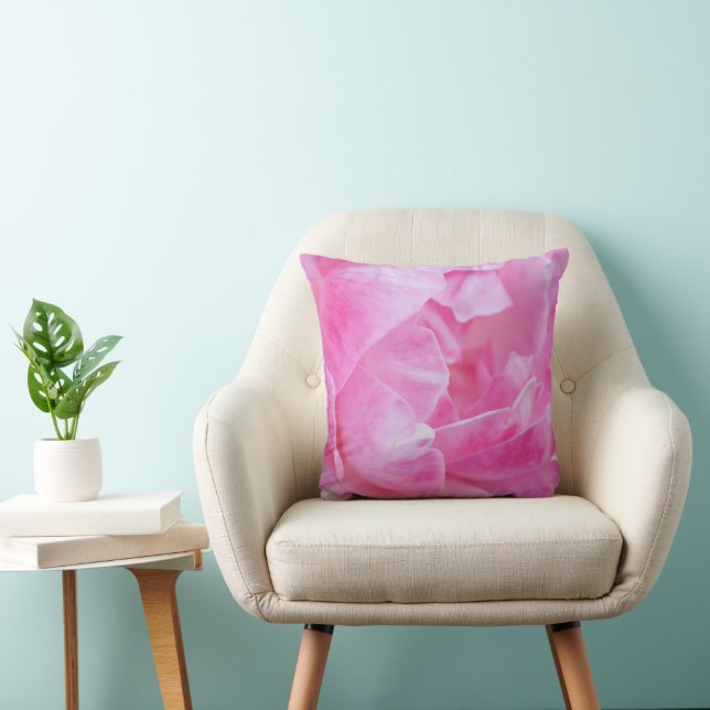 Rosa ros Petals Flower Pillow Kudde (Stol)