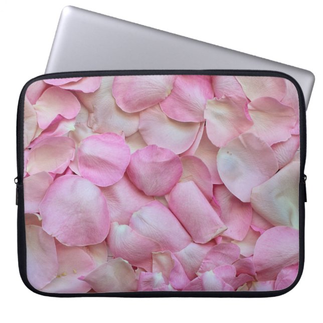 Rosa ros Petals Laptop Fodral (Framsidan)