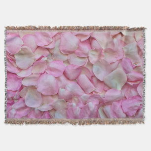 Rosa ros Petals Mönster Filt