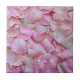 rosa ros Petals Mönster Kakelplatta