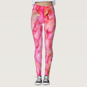 Rosa ros Petals Mönster Leggings