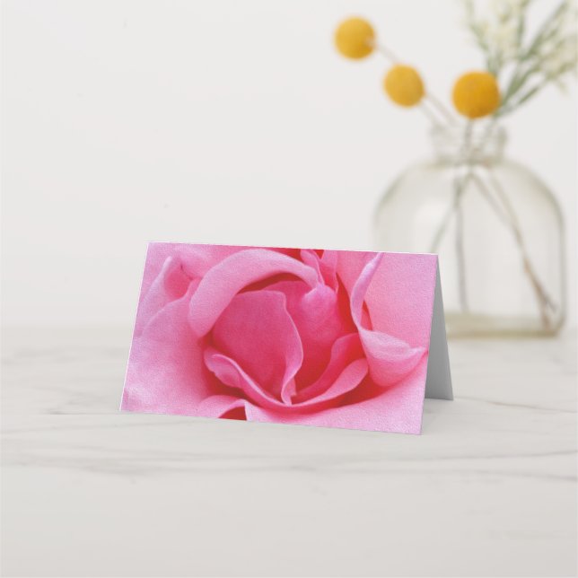 Rosa ros petals placeringskort (Framsida)
