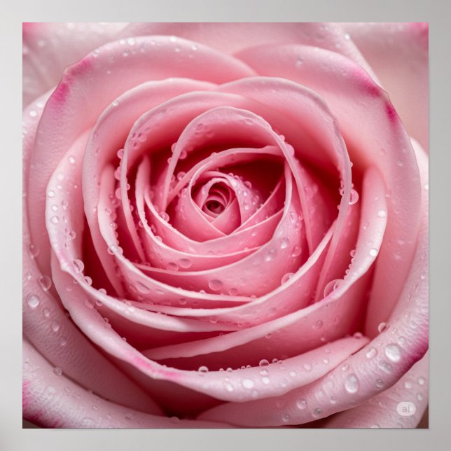 Rosa ros Petals Poster (Framsidan)