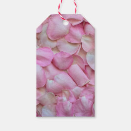 Rosa ros Petals Presentetikett