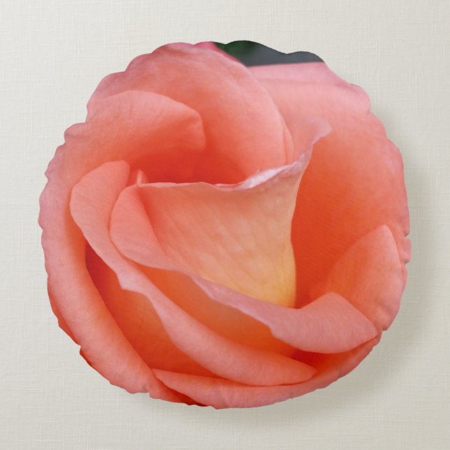 rosa ros petals rund kudde (Framsidan)