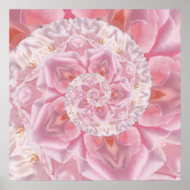 Rosa ros Petals Spiral i Kärlek Digital Artwork Poster