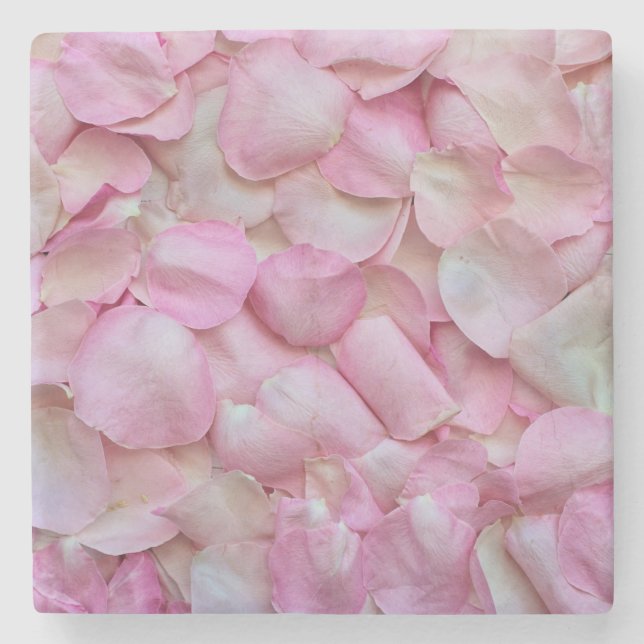 Rosa ros Petals Stenunderlägg (Framsidan)