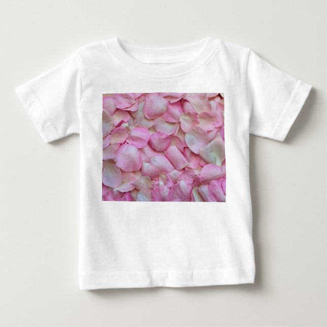 Rosa ros Petals T Shirt (Framsida)