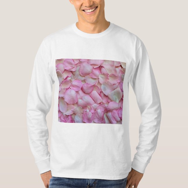 Rosa ros Petals T Shirt (Framsida)