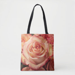 Rosa ros Petals Tote Bag Tygkasse